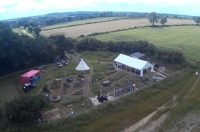 The Brickyard Garden in the foreground, Geddington village in the background.